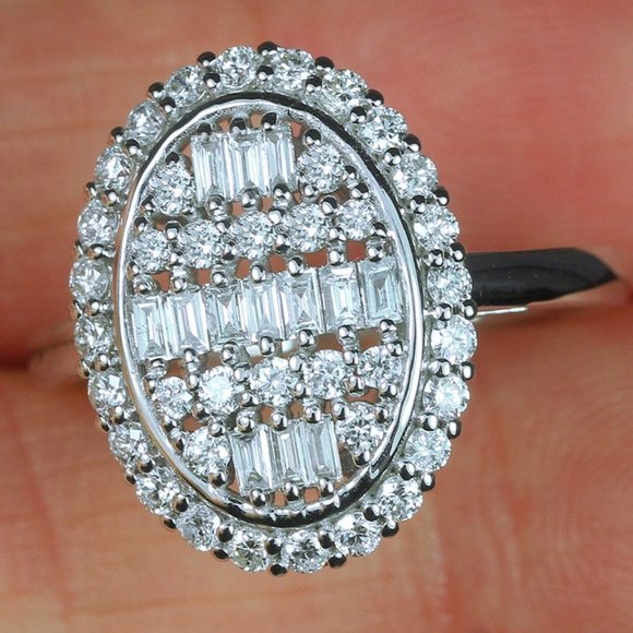 🎀 Big Oval Full Gemstone Zircon Independent Anillos Rings for Women, PD150 - Picture 6 of 6